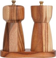 Salz- & Pfeffermühle Set Akazienholz 14 cm – Keramik & Stahl
