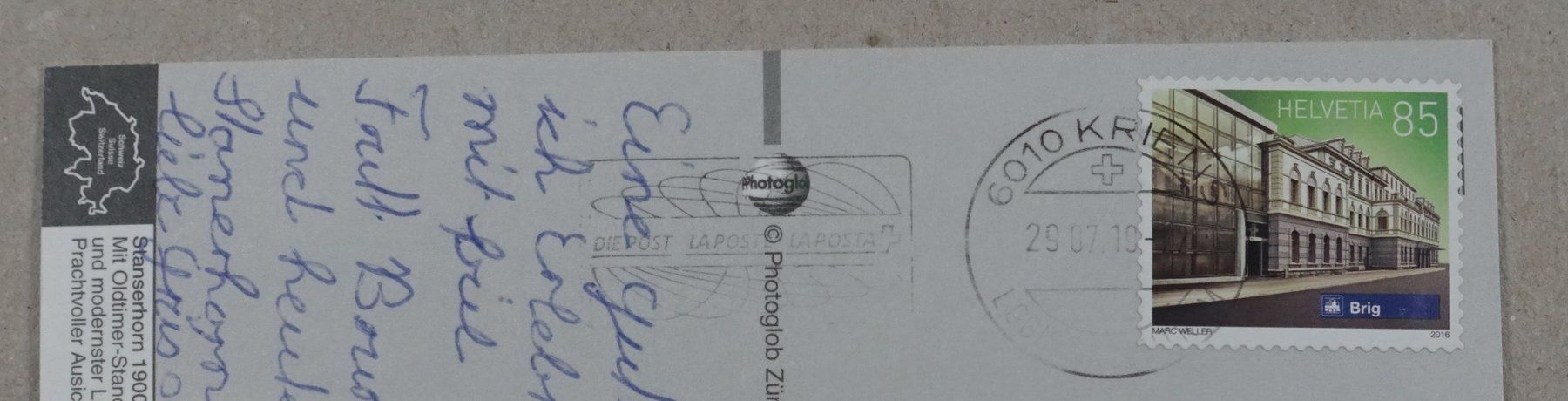 Cartoline postali: Stanserhorn, 2019, Stans – Usato da Lenzburg venduto da fh1 1