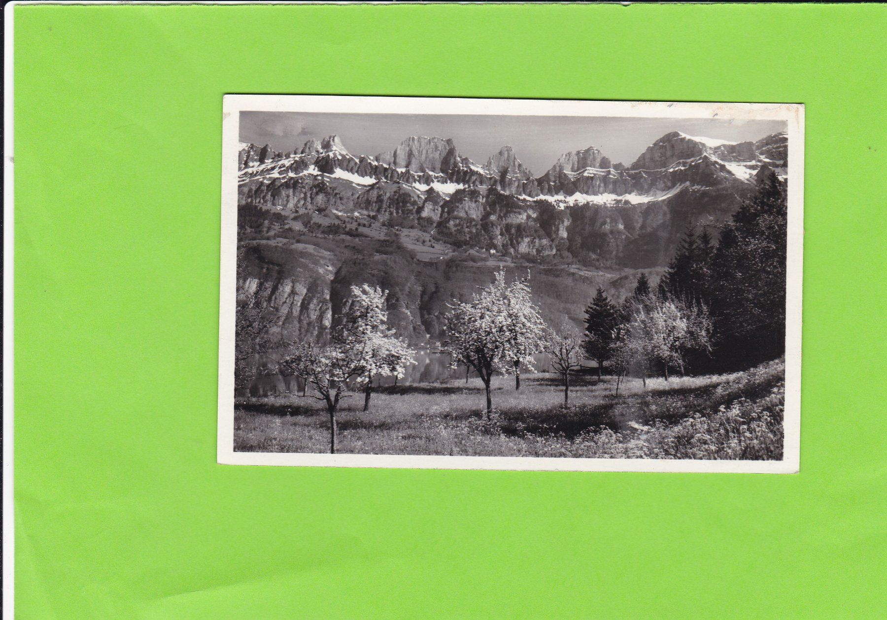 Cartoline postali: Wallensee mit den Churfirsten--Bahnpost Stempel – Usato da St. Peterzell venduto da neckertal
