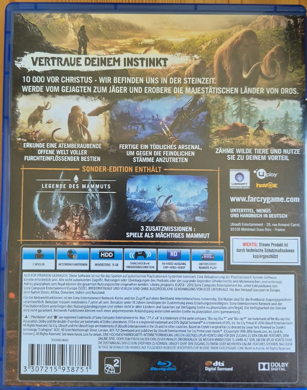 Giochi: PS4 Spiel Far Cry Primal Sonder-Edition uncut – Usato da Ostermundigen venduto da Stoeber-Sh0p 1