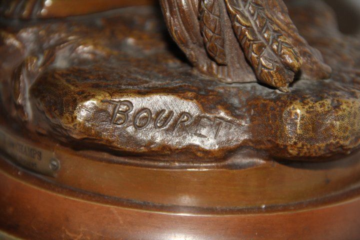 Sculture & Statue: Antique sculpture en bronze signe . – Usato da Praz (Vully) venduto da pikuluka1 9