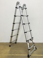 Teleskopleiter | 185cm | Aluminium | Silber
