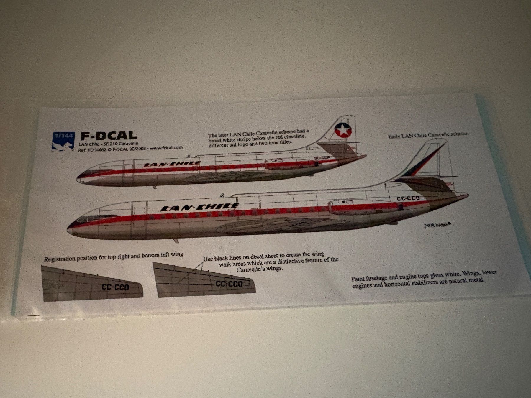 Modellbausätze & Standmodelle: 1/144 SE-210 CARAVELLE LAN CHILE DECALS – Gebraucht aus MÜHLEDORF/SO von tru_wsv8