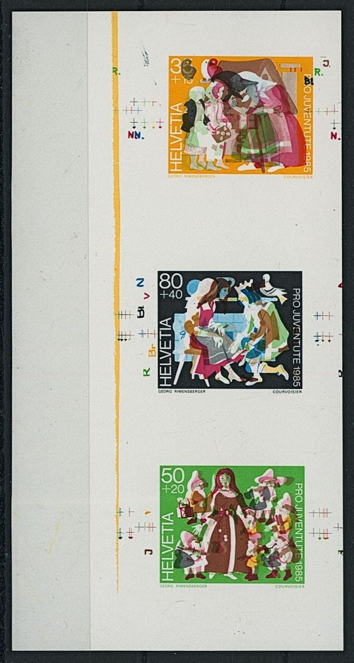 Alle Briefmarken: 1985 - Pro Juventute - Probedruck - Abart - postfrisch ** – Neu (gemäss Beschreibung) aus Schindellegi von leecollect