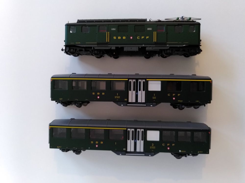 Bemo Modelleisenbahnen: Bemo SBB Brünigbahn / zb historic "Nostalgiezug" H0m – Gebraucht aus Bern von Luca099 2