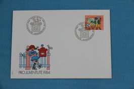 PTT, FDC, Pro Juventute, Kinder Drachenfliegen, 26.11.1984