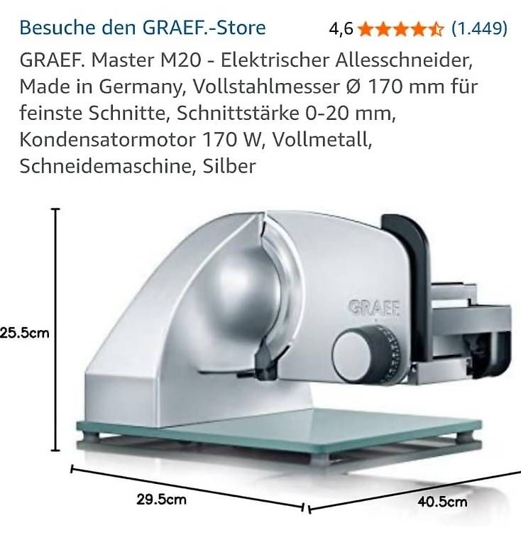 Graef Küchengeräte: Aufschnittmaschine – Gebraucht aus Maienfeld von ale_rm87