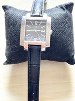 Tissot Damenuhr mit schwarzem Lederarmband, Top Zustand!