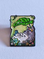 Pin: Totoro schläft unter einem Blatt ca. 3.5 cm