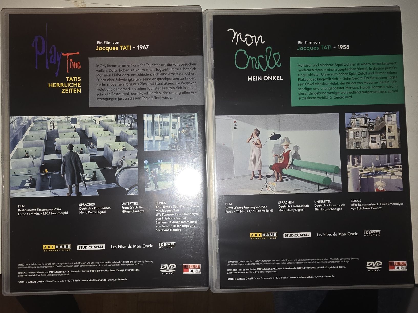 Tutti i DVDs: Jacques Tati Complete Collection 6 DVDs gebraucht DE – Usato da Oberbüren venduto da Elk2025 5