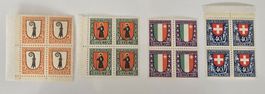 Pro Juventute Viererblocks 1923 postfrisch Kat. 176.- ++