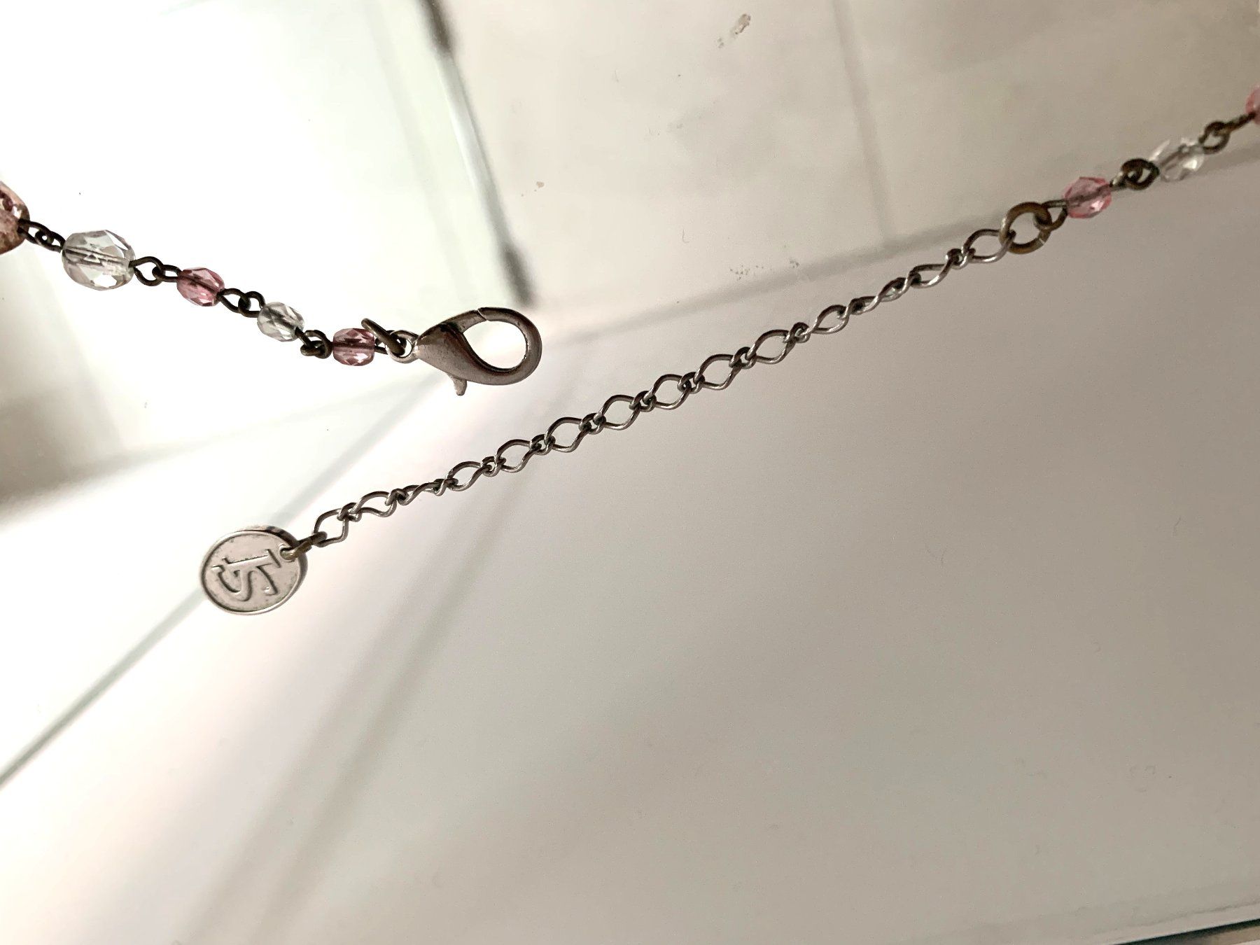 Catenine: ** HÜBSCHE HALSKETTE ROSA/TRANSPARENT/SILBER** – Usato da Starrkirch-Wil venduto da Evelyne222 5