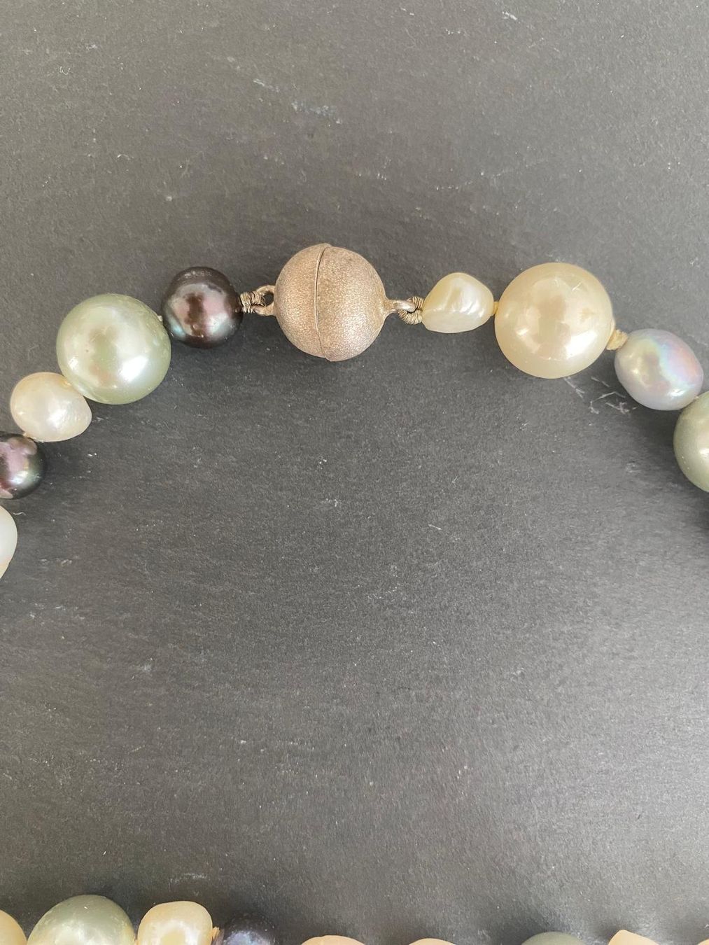 Perle (finte): Wunderschöne Perlenkette (echte Perlen & 925 Silber) – Usato da Olten venduto da HoYa01 3