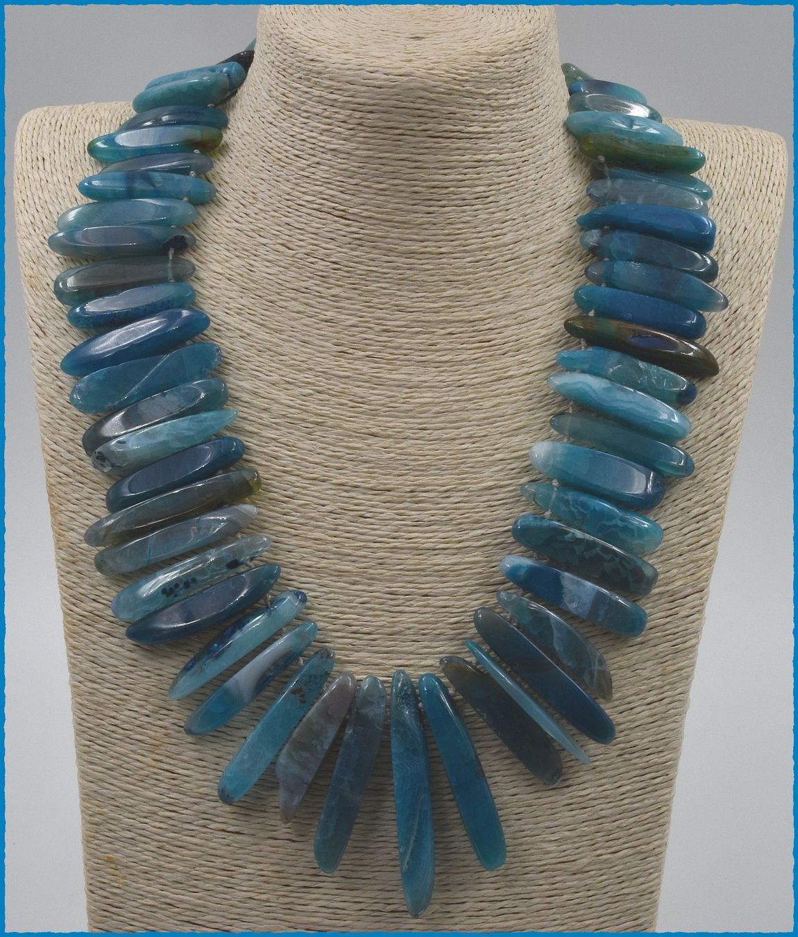 Catenine: Grosse Achat Freeform Edelstein Statement Kette 925 Silber – Nuovo e nell'imballaggio originale da Oberglatt ZH venduto da Goldfee1 1