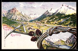 Engelberg, Talansicht mit Ort und Bergku