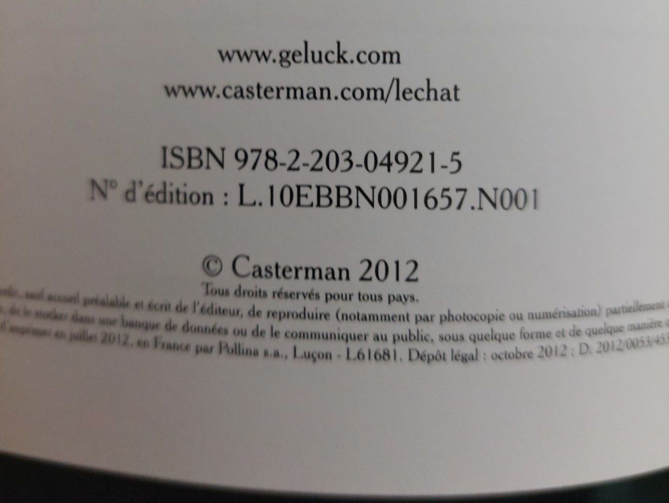 Comics: Le Chat Erectus EO 2012 TBE – Gebraucht aus Genève von Blu_BD 3
