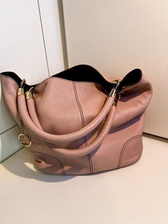 Lancel Rose/pink tote leather