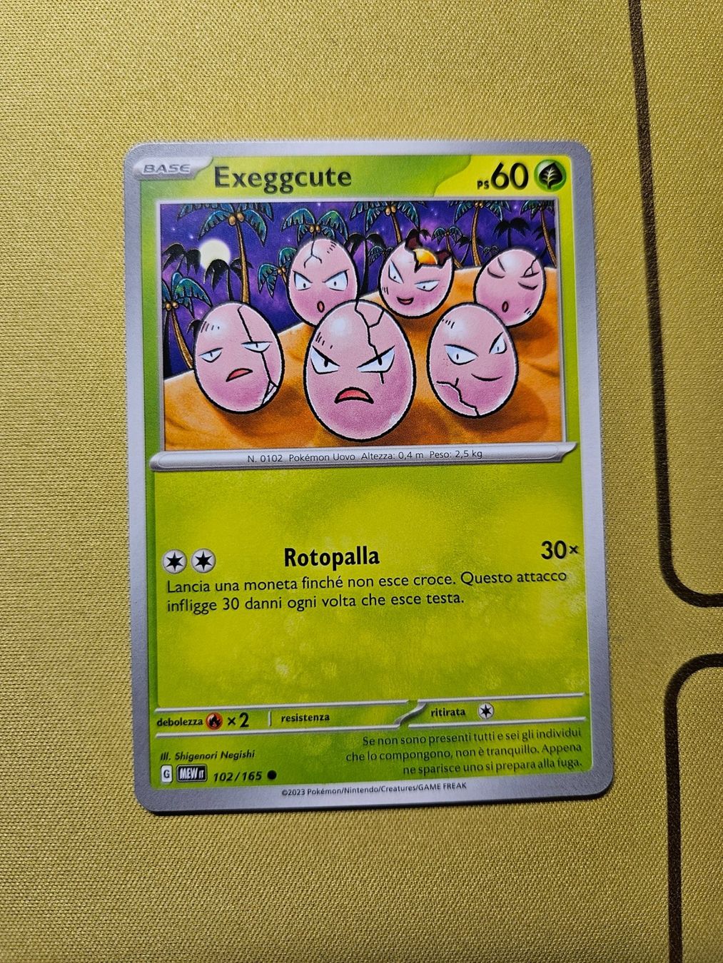 Pokémon Carte collezionabili: 151 - Exeggcute 102/165 – Usato da Bellinzona venduto da Pokemarco