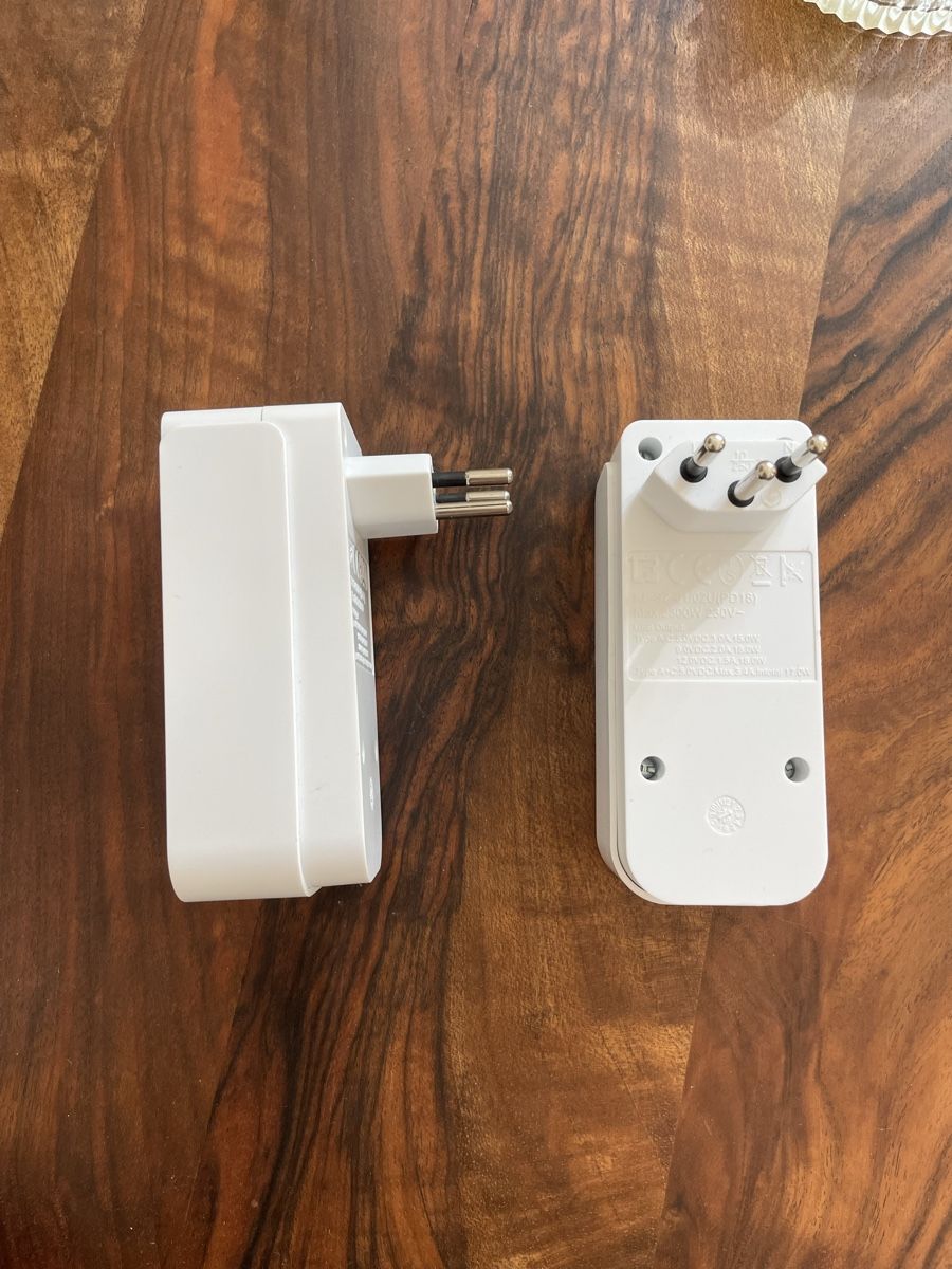 Unità & Adattatore: 2x Steckdosenadapter mit USB Typ-C und A weiss – Usato da Bern venduto da ta_no_k 2