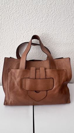 Tila March Paris Ledertasche – Echtleder – Cognac/Braun