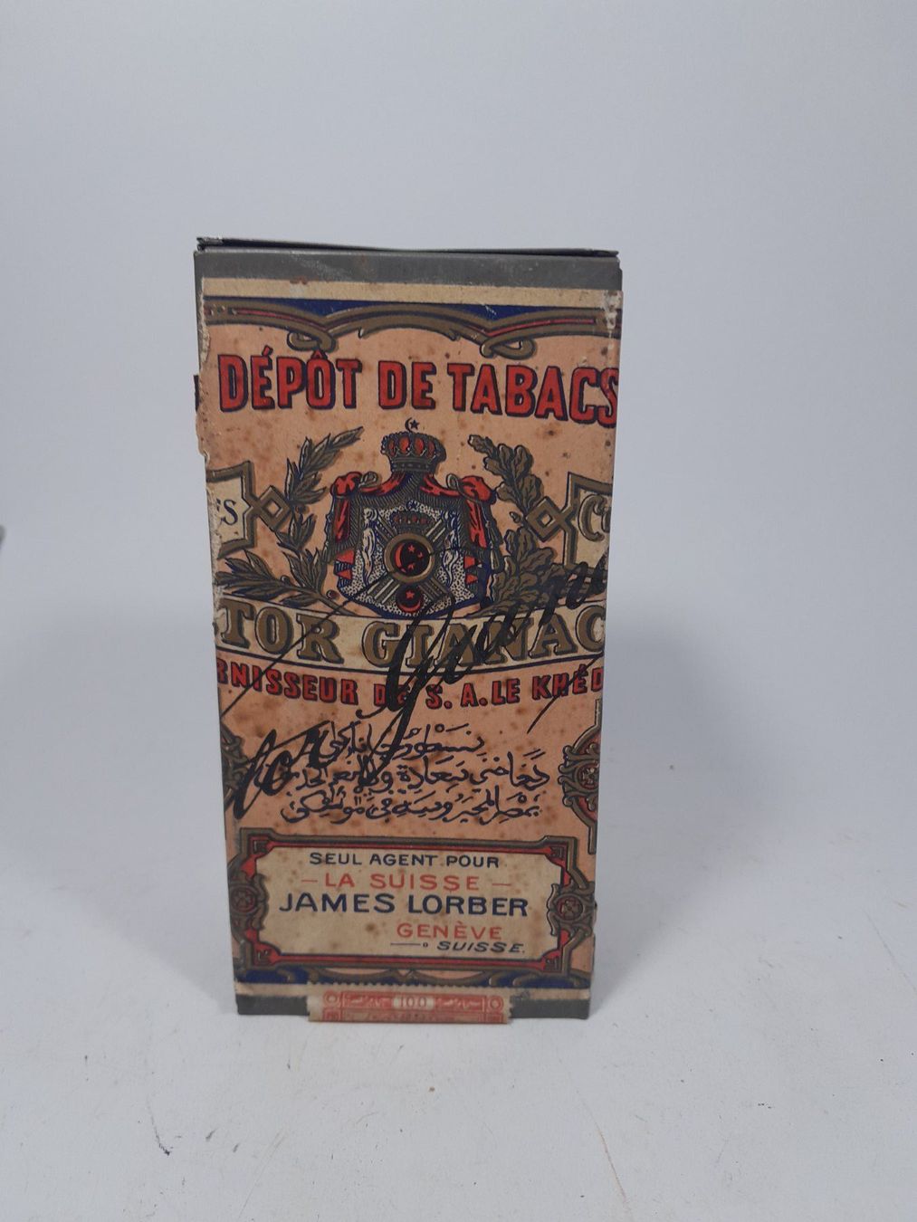 Barattoli: Antike Blechdose - Dépot de Tabacs - James Lorber – Usato da Männedorf venduto da Bel-view