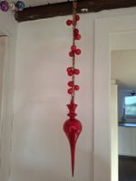 neu: Weihnachtshänger Glas rot 65cm