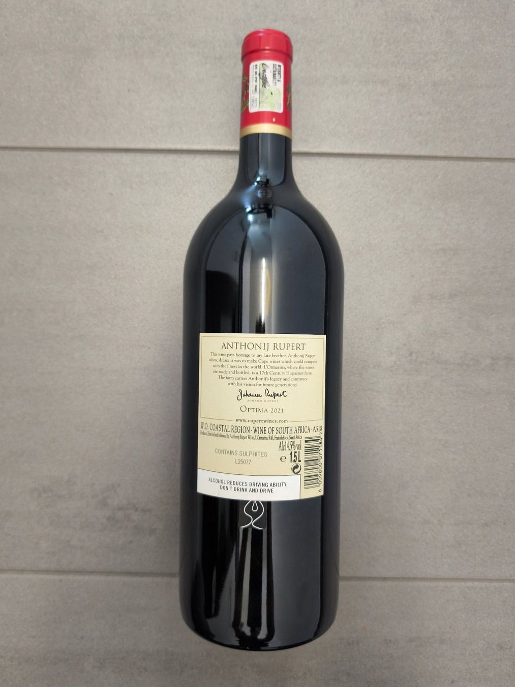 Vino: ANTHONIJ RUPERT OPTIMA 2021 - 1.5 L – Nuovo e nell'imballaggio originale da Zürich venduto da Bluemex 1