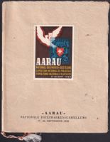 1938, AARAU (Ausstellungs-Heft) mit Block und Unterschriften