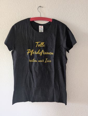 T-Shirt Grösse M Isländer Pferde schwarz Neu
