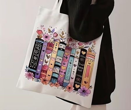 Tragetasche mit Bücher-Motiv NEU!