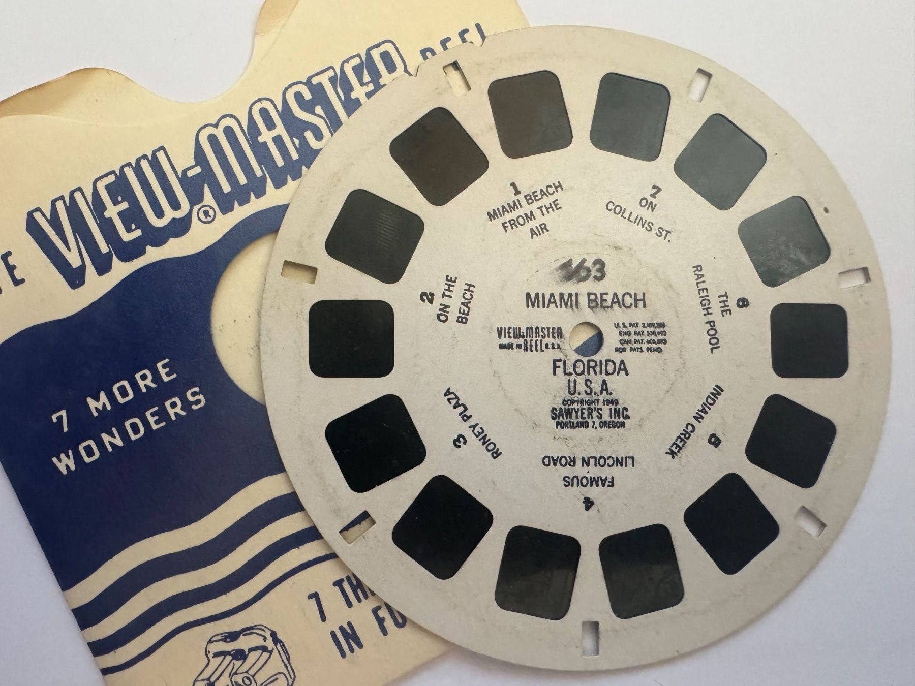 View-master Giocattoli: View-Master 3D: Nr. 163 MIAMI BEACH FLORIDA U.S.A. – Usato da Tegerfelden venduto da siebenmacky 2