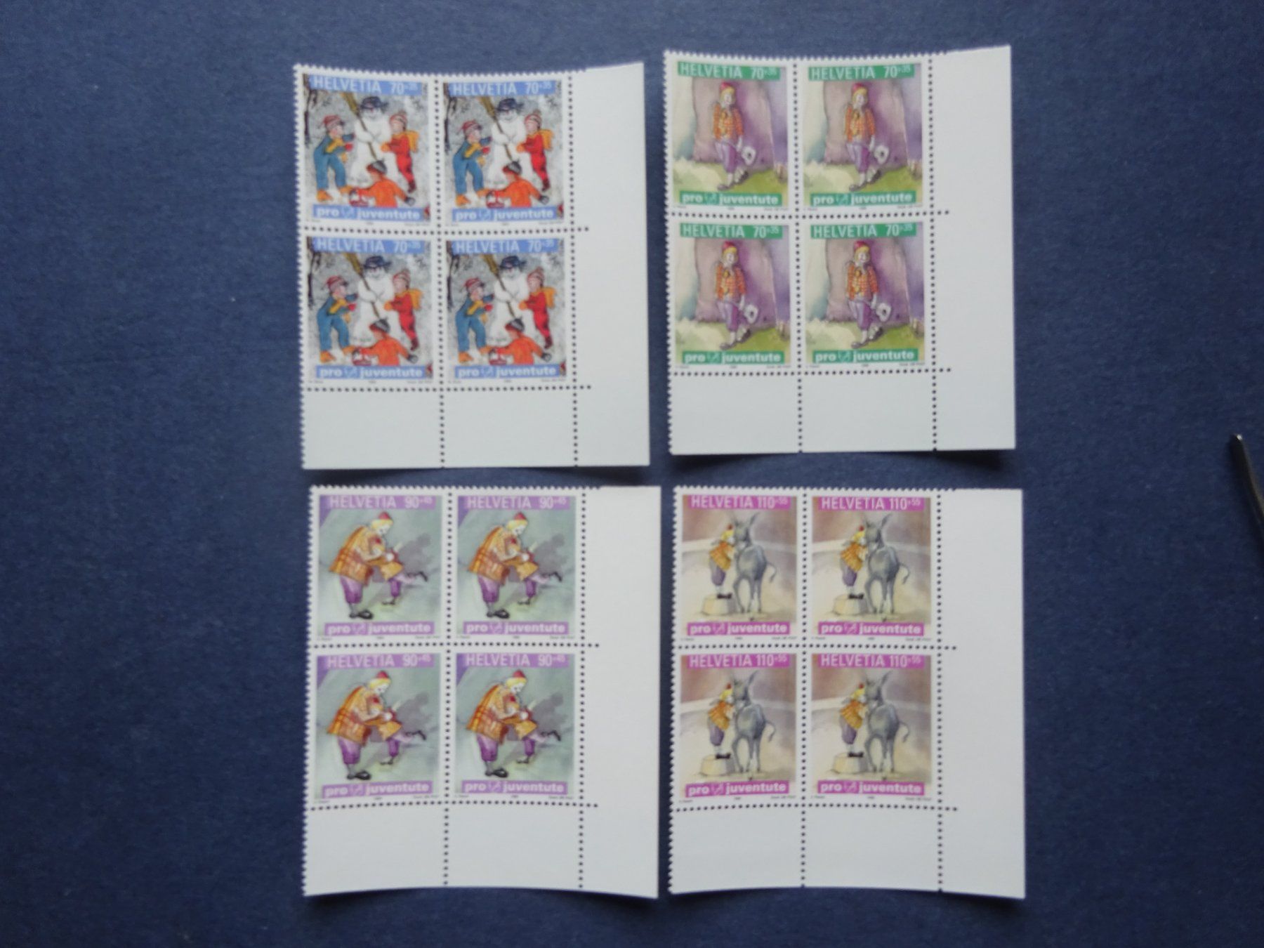 Tutti i francobolli: 1999 Pro Juventute 4er Blöcke postfrisch** – Usato da Appenzell-Steinegg venduto da adi1975