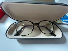 Elegante Damenbrille, Schildpattmuster, Gold