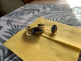Armreif und Ring in Silber von Dänemark