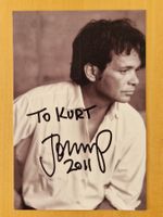 John Mellencamp, Original Autogramm auf Foto in s/w