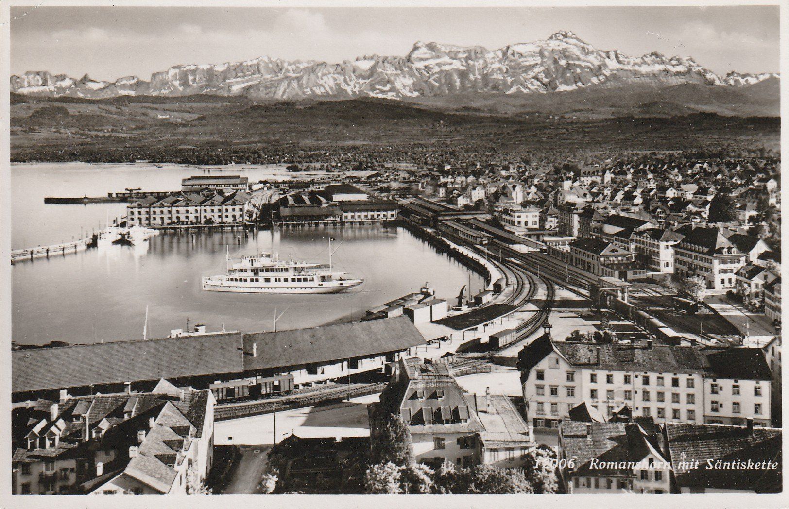 Cartes postales: Romanshorn mit Dampfschiff – D'occasion à Rorschacherberg par fratovi2