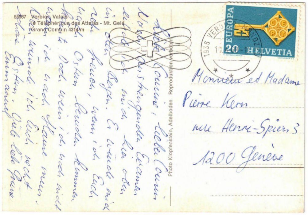 Cartoline postali: Verbier - Luftseilbahn Attelas – Usato da Binningen venduto da Mountainrider 1