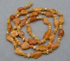 ♥ DOPPEL KETTE / Baltischer Bernstein / BUTTERSCOTCH ♥