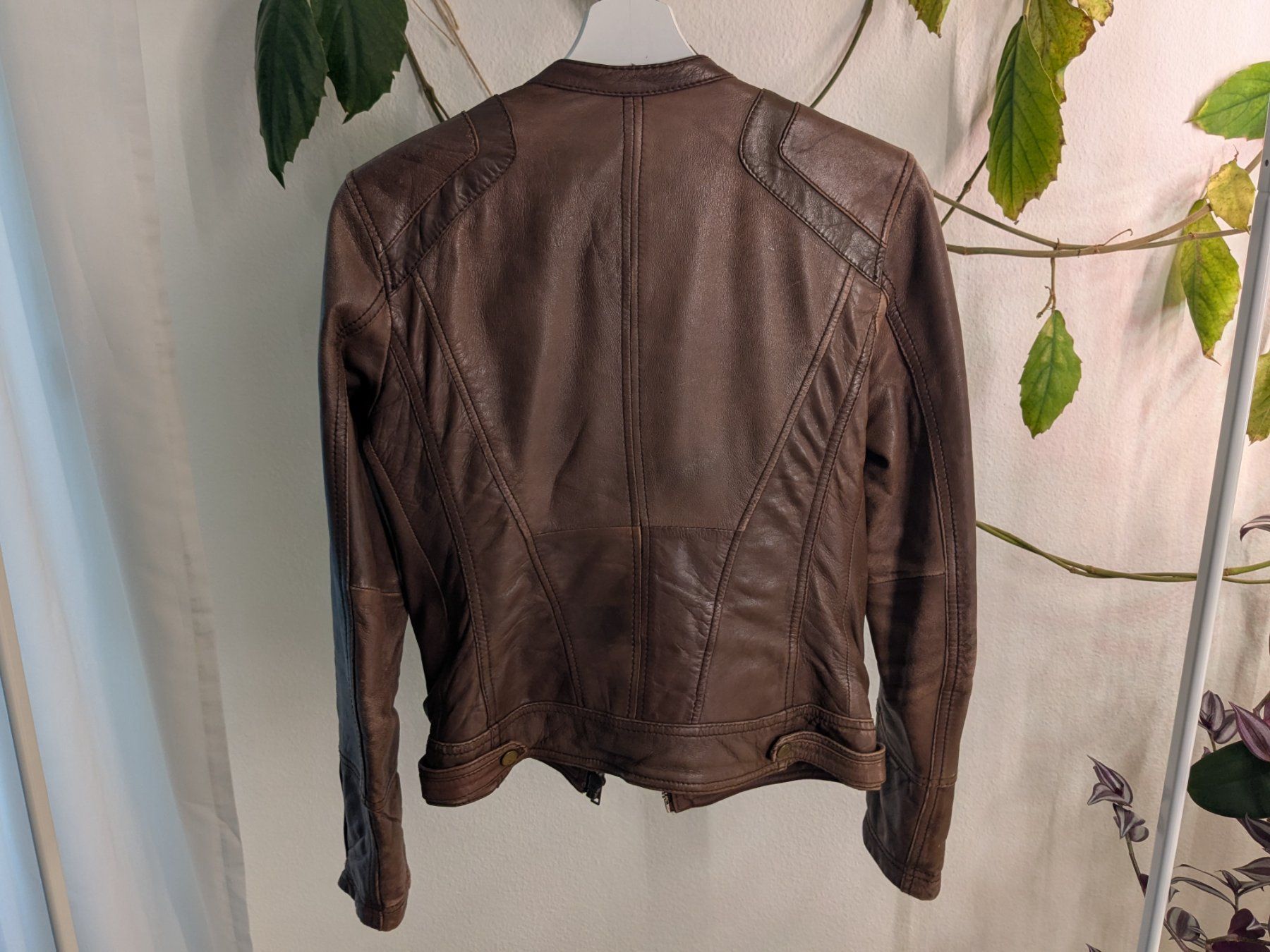Giacche: Pull&Bear brown leather fitted jacket, size M unique vintage – Usato da Zürich venduto da Iris__ 4