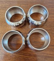 4 Serviettenringe, Silbe Optik