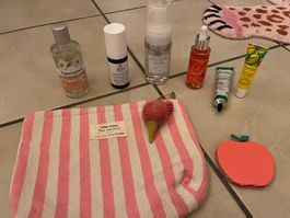 Lots produits visage skincare entamés trousse miroir