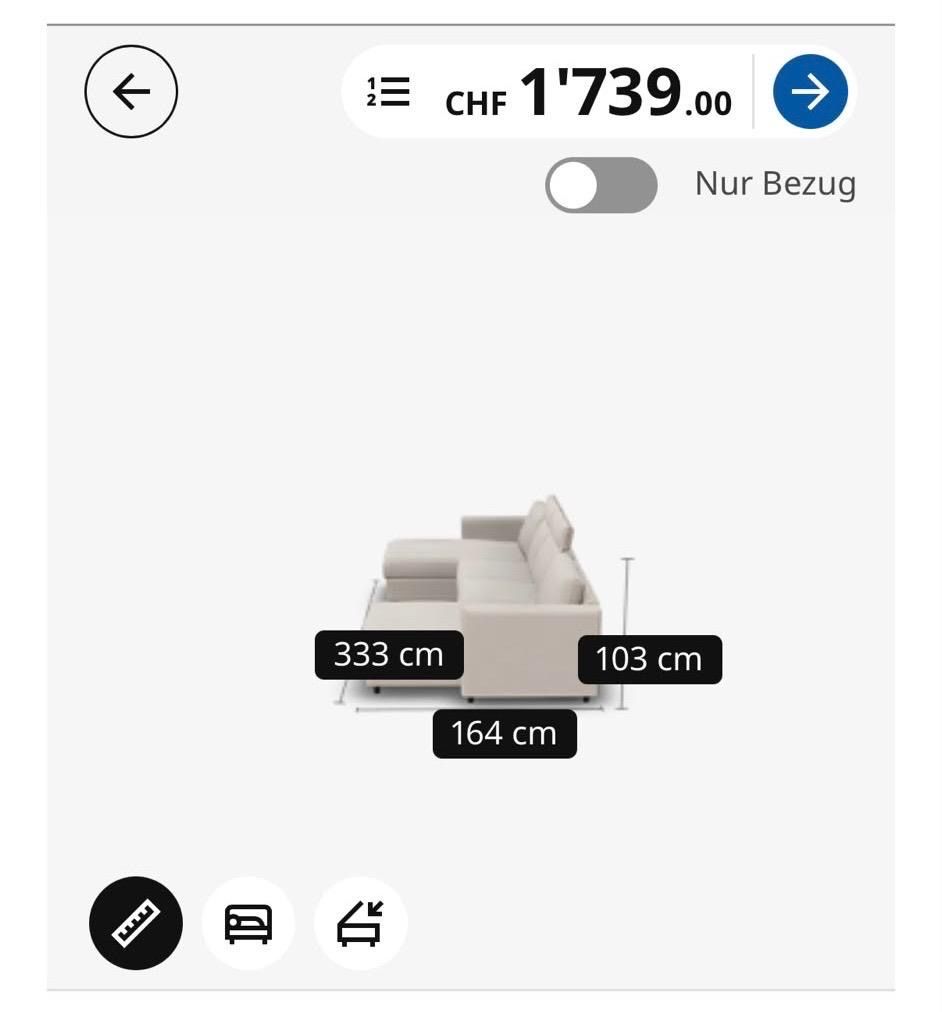 Sofas: Ecksofa hellgrau 333x164x103 cm guter Zustand – Gebraucht aus Brüttisellen von nat_5622 3