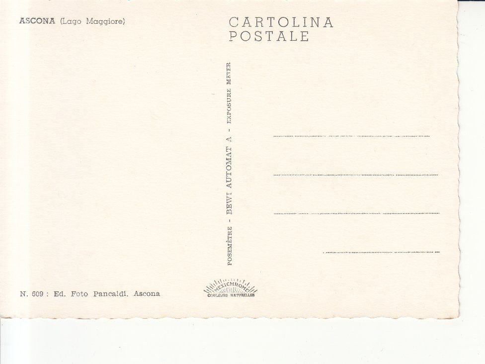 Cartoline postali: Ascona ca. 1965 – Usato da Bürglen TG venduto da StampGraf 1