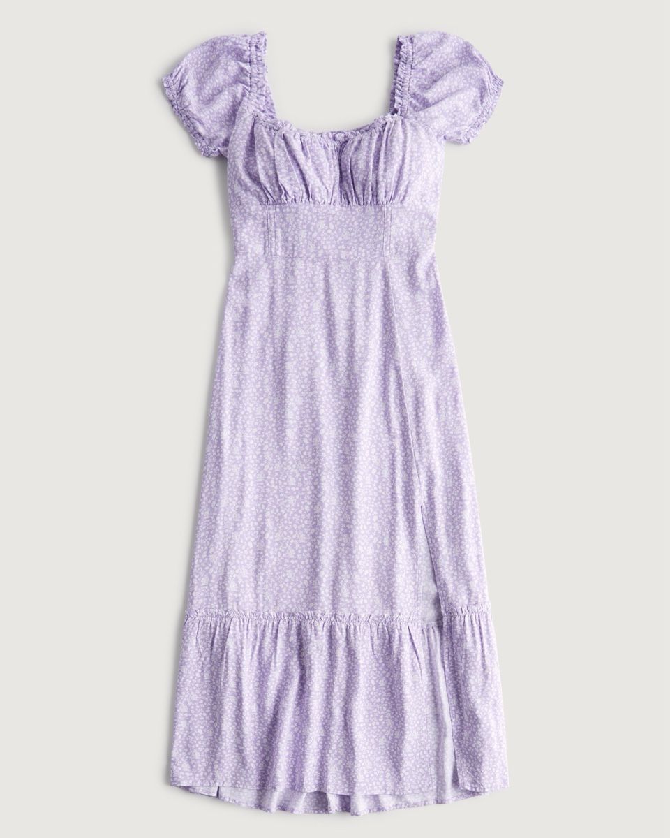 Hollister Vestiti: lila Blümchen Kleid – Nuovo (secondo la descrizione) da Therwil venduto da blubblubblubb