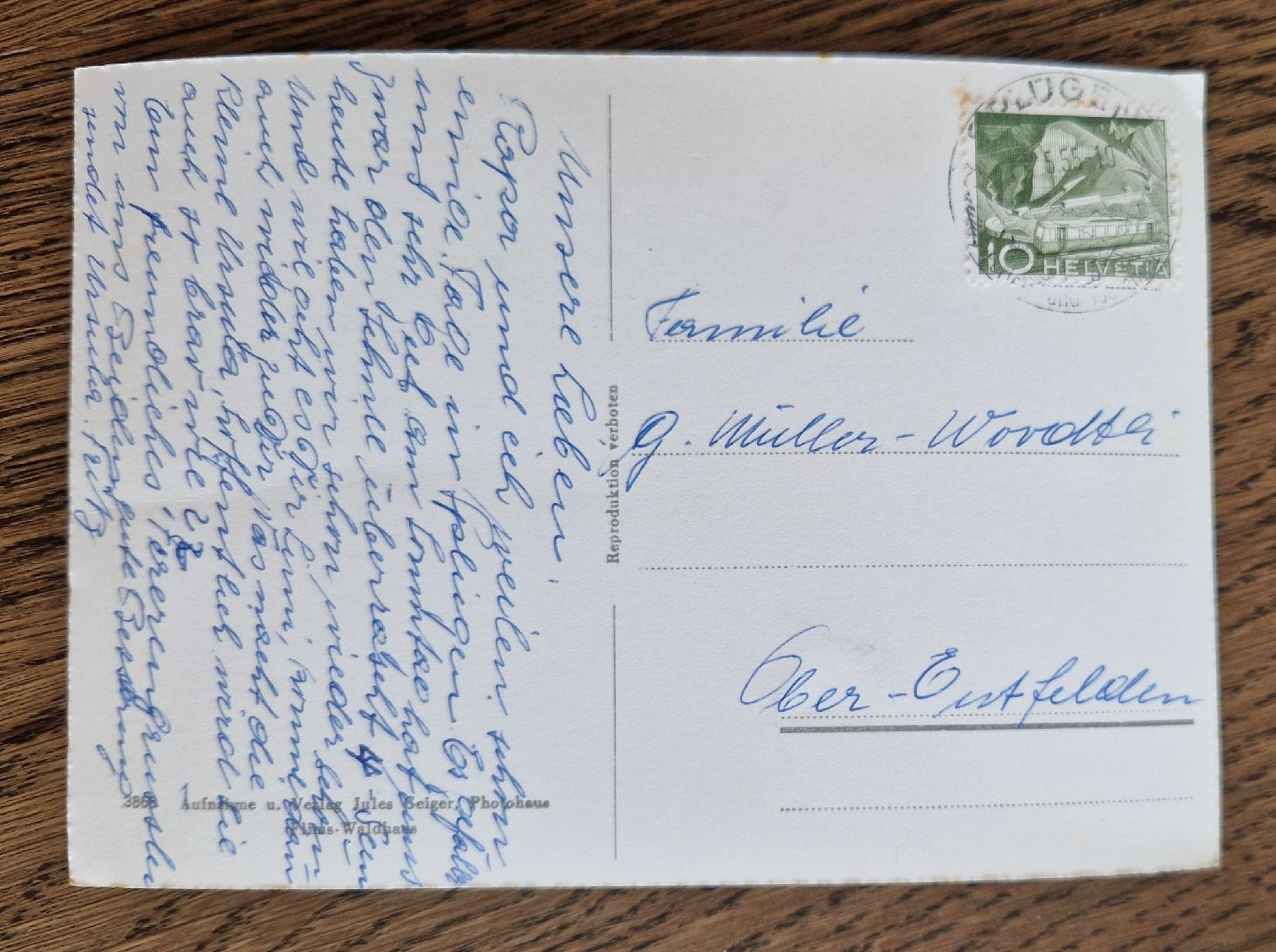 Cartoline postali: Splügen 1955 – Usato da Ebikon venduto da Donar50 1