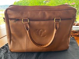 Business Ledertasche Cognac 15" – Top Zustand