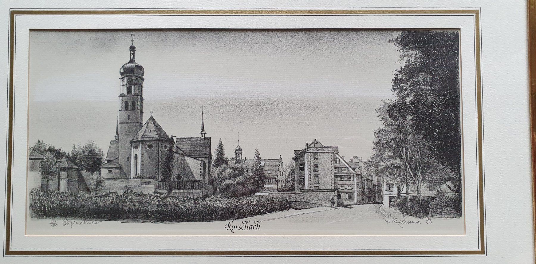 Grafica & Litografie: Bild - Rorschach Lithographie, H.R. Schmid – Usato da Kreuzlingen venduto da Rschweiz1 1
