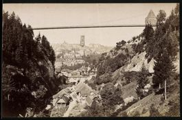 Fotografie Fribourg, Blick über dsa Hol