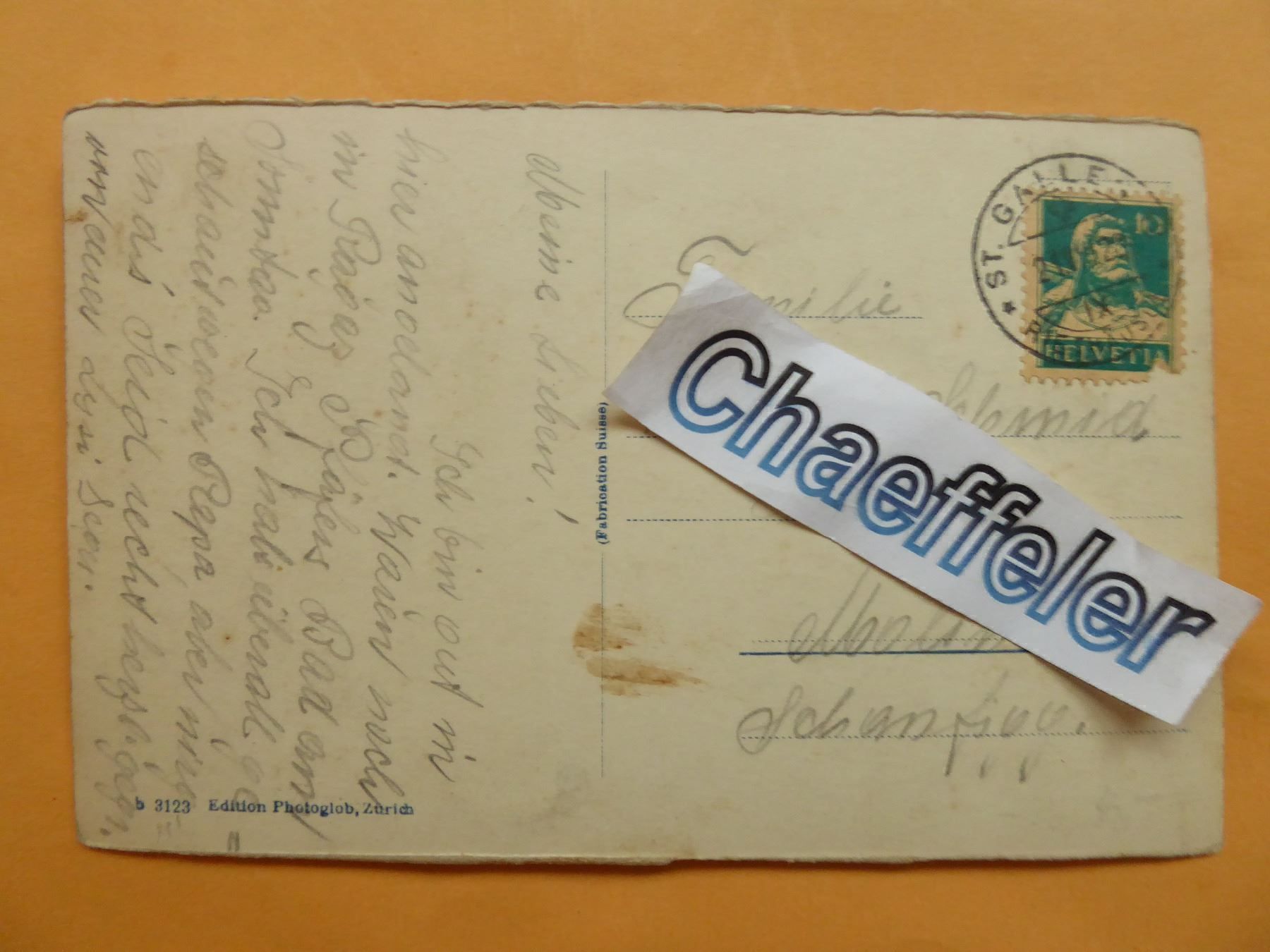 Cartoline postali: 1928  St. Gallen mit Freudenberg – Usato da Zürich venduto da Chaeffeler 1