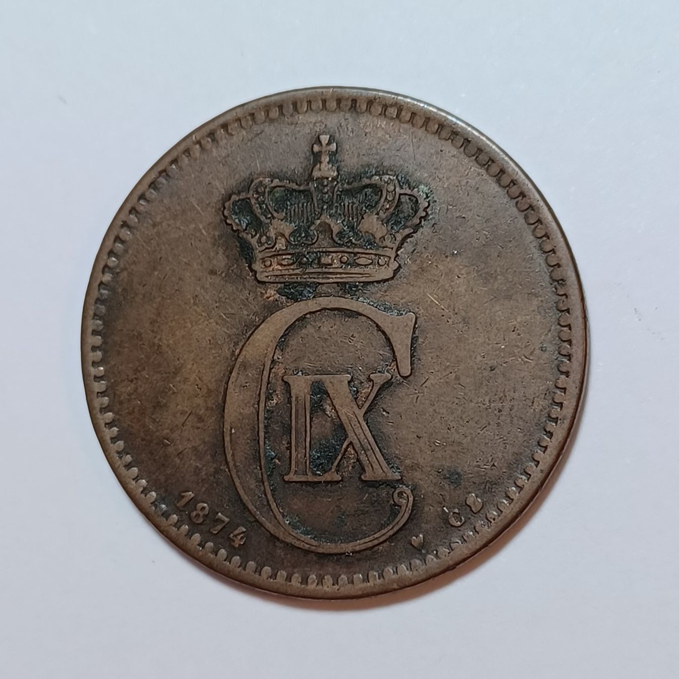 Tutti le monete: 5 Öre 1874 Dänemark – Usato da Pfäffikon ZH venduto da Welt_Muenzen 1
